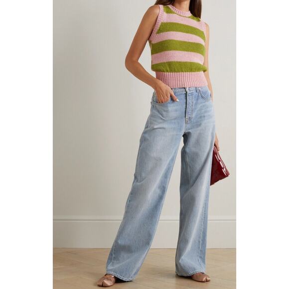 Molly Goddard Rose Striped Wool Sweater Sleeveless Vest I L - Picture 1 of 10